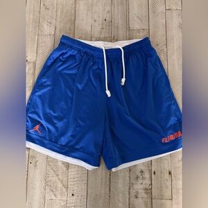 Jordan Men's Florida Gators Blue Athletic Mesh Reversible Shorts.